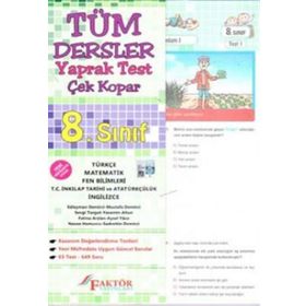 8. Sınıf Tüm Dersler Yaprak Test Yeni Müfredat Kollektif Faktör Yayınları
