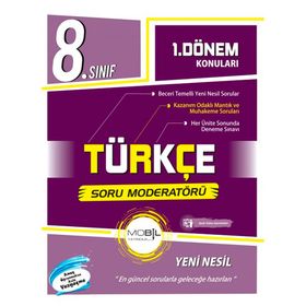 8. Sınıf Türkçe 1. ve 2. Dönem Konuları Soru Moderatörü - Mobil Yayınları