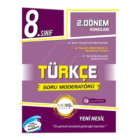 8. Sınıf Türkçe 1. ve 2. Dönem Konuları Soru Moderatörü - Mobil Yayınları