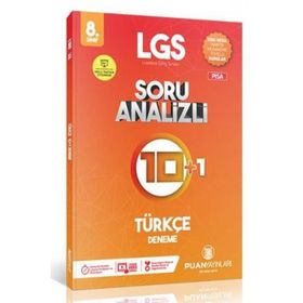 8. Sınıf Türkçe 10 + 1 Soru Analizli Deneme Puan Yayınları