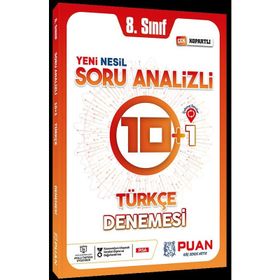 8. Sınıf Türkçe 10 + 1 Soru Analizli Deneme Puan Yayınları