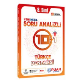 8. Sınıf Türkçe 10 + 1 Soru Analizli Deneme Puan Yayınları
