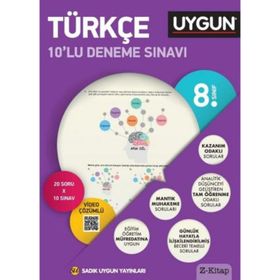 8. Sınıf Türkçe 10'lu Deneme Sınavı-Sadık Uygun Yayınları