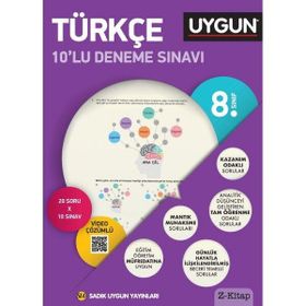 8. Sınıf Türkçe 10'lu Deneme Sınavı-Sadık Uygun Yayınları