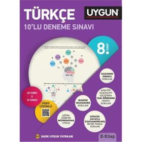 8. Sınıf Türkçe 10'lu Deneme Sınavı-Sadık Uygun Yayınları