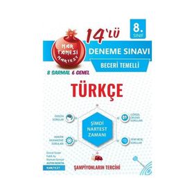 8. Sınıf Türkçe 14'lü Deneme Sınavı - Nartest Yayınları