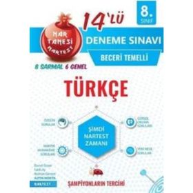 8. Sınıf Türkçe 14'lü Deneme Sınavı - Nartest Yayınları