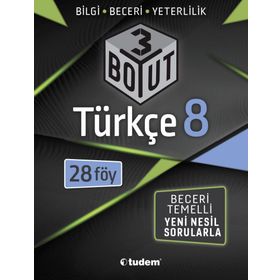 8. Sınıf Türkçe 3 Boyut Soru Bankası Tudem Yayınları