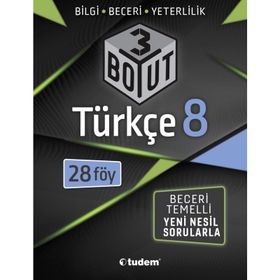 8. Sınıf Türkçe 3 Boyut Soru Bankası Tudem Yayınları