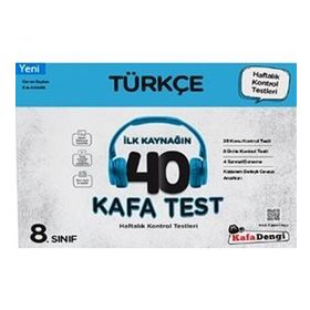 8. Sınıf Türkçe 40 Kafa Test-Kafa Dengi Yayınları