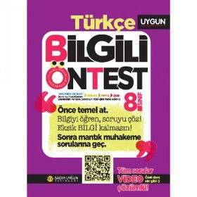 8. Sınıf Türkçe Bilgili Ön Test-Sadık Uygun Yayınları