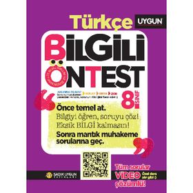 8. Sınıf Türkçe Bilgili Ön Test-Sadık Uygun Yayınları