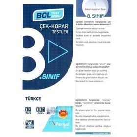 8. Sınıf Türkçe Çek Kopar Testler - Pergel Yayınları
