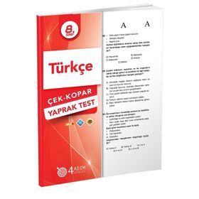 8. Sınıf Türkçe Çek Kopar Yaprak Test-4Adım Yayınları