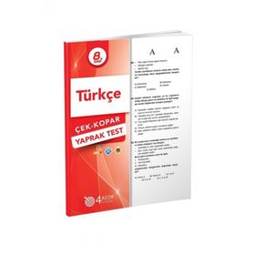 8. Sınıf Türkçe Çek Kopar Yaprak Test-4Adım Yayınları