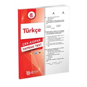 8. Sınıf Türkçe Çek Kopar Yaprak Test-4Adım Yayınları