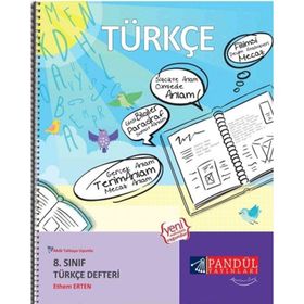 8. Sınıf Türkçe Defteri Pandül Yayınları
