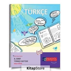 8. Sınıf Türkçe Defteri Pandül Yayınları
