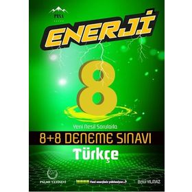 8. Sınıf Türkçe Enerji 8+8 Deneme Sınavı Palme Yayınları
