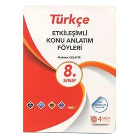 8. Sınıf Türkçe Etkinlik Konu Anlatım Föyleri 4 Adım Yayınları