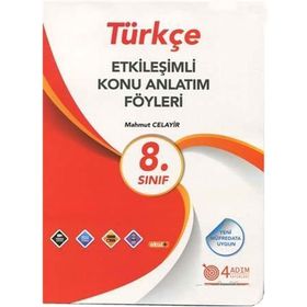 8. Sınıf Türkçe Etkinlik Konu Anlatım Föyleri 4 Adım Yayınları