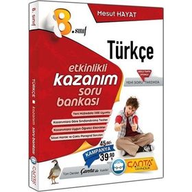 8. Sınıf Türkçe Etkinlikli Kazanım Soru Bankası Çanta Yayınları