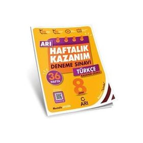 8. Sınıf Türkçe Haftalık Kazanım Denemeleri Arı Yayınları