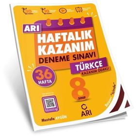 8. Sınıf Türkçe Haftalık Kazanım Denemeleri Arı Yayınları