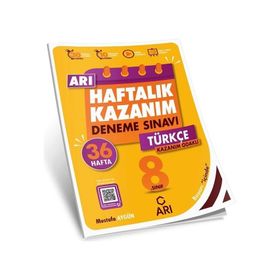 8. Sınıf Türkçe Haftalık Kazanım Denemeleri Arı Yayınları