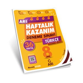 8. Sınıf Türkçe Haftalık Kazanım Denemeleri Arı Yayınları