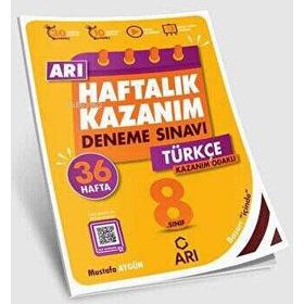 8. Sınıf Türkçe Haftalık Kazanım Denemeleri Arı Yayınları