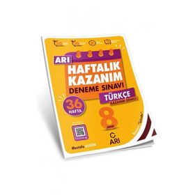 8. Sınıf Türkçe Haftalık Kazanım Denemeleri Arı Yayınları