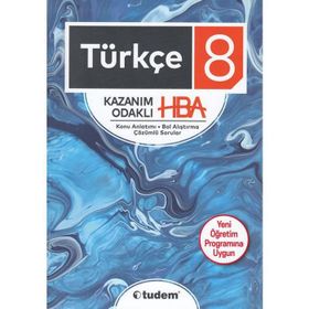 8.Sınıf Türkçe HBA Kazanım Odaklı Konu Anlatımlu Tudem Yayınları