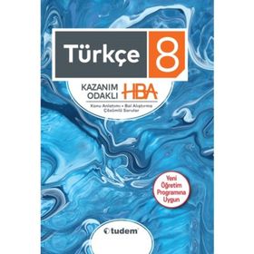8.Sınıf Türkçe HBA Kazanım Odaklı Konu Anlatımlu Tudem Yayınları