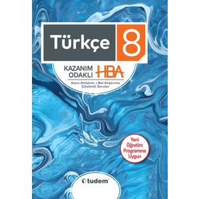 8.Sınıf Türkçe HBA Kazanım Odaklı Konu Anlatımlu Tudem Yayınları