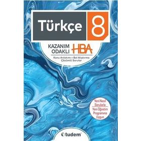 8.Sınıf Türkçe HBA Kazanım Odaklı Konu Anlatımlu Tudem Yayınları