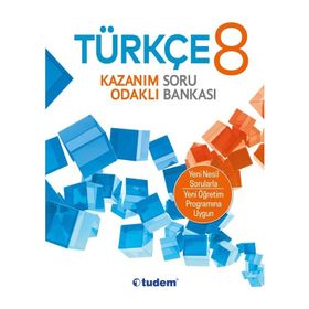 8 Sınıf Türkçe Kazanım Odaklı Soru Bankası Tudem Yayınları