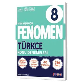 8. Sınıf Türkçe Konu Denemeleri 40 Deneme Fenomen Yayınları