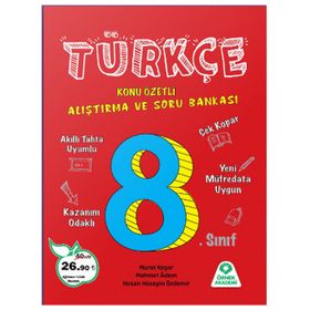 8. Sınıf Türkçe Konu Özetli Araştırma ve Soru Bankası Örnek Akademi Yayınları