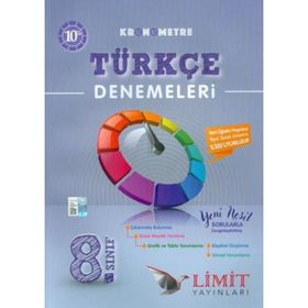 8 Sınıf Türkçe Kronometre 12Li Denemeleri Limit Yayınları