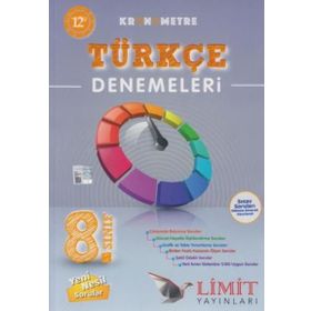 8 Sınıf Türkçe Kronometre 12Li Denemeleri Limit Yayınları