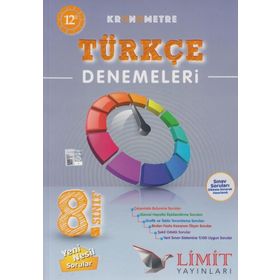 8 Sınıf Türkçe Kronometre 12Li Denemeleri Limit Yayınları