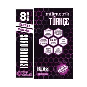 8. Sınıf Türkçe Milimetrik Soru Bankası-Kriter Akademi Yayınları