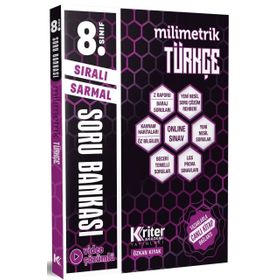 8. Sınıf Türkçe Milimetrik Soru Bankası-Kriter Akademi Yayınları