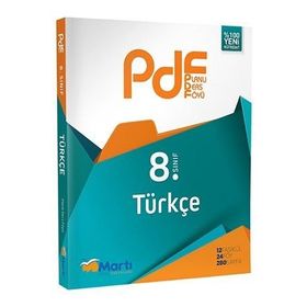 8. Sınıf Türkçe Planlı Ders Föyü Martı Okul Yayınları