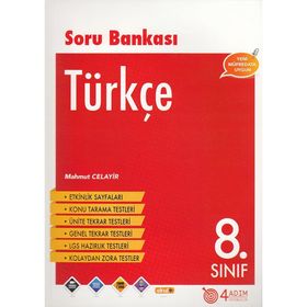 8. Sınıf Türkçe Soru Bankası - 4 Adım Yayınları