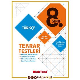 8.Sınıf Türkçe Tekrar Testleri Tudem Yayınları