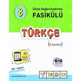 8.Sınıf Türkçe Ünite Değerlendirme Fasikülü Eis Yayınları