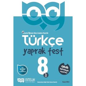 8. Sınıf Türkçe Yaprak Test Nitelik Yayınları