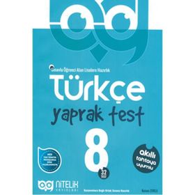 8. Sınıf Türkçe Yaprak Test Nitelik Yayınları
